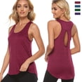 thumbnail image 1 of ICTIVE - Camiseta sin mangas para entrenamiento para mujer, sin mangas, para yoga, para mujer, de malla, con espalda cruzada Zhivalor HMJM391-2, 1 of 5