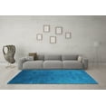 thumbnail image 3 of Ahgly Company Machine Washable Indoor Square Persian Turquoise Blue Bohemian Area Rugs, 6' Square, 3 of 4
