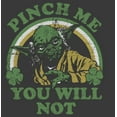 thumbnail image 2 of Boy's Star Wars Yoda St. Patrick's Day Pinch Me You Will Not Graphic Tee Charcoal Heather X Large, 2 of 5