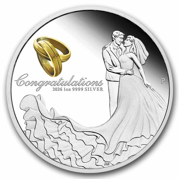 2026 Australia 1 oz Silver Colorized Wedding Proof (Box)