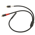 thumbnail image 2 of Cable hembra de 3,5mm a 2 RCA hembra, transferencia de 2 vías, Cable divisor RCA Y estéreo HiFi chapado en oro de 24K para IPhone MP3, 2 of 5