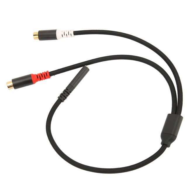 Câble Audio RC Ato, 3.5mm Femelle vers 2 Double Câble Audio RCA Câble Audio Performance Finement Réglée