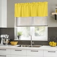 thumbnail image 5 of Yellow Valances for Windows, Decorative Rod Pocket Window Valance Curtains, Pure Yellow Short Curtain Drapes for Kitchen/Bathroom/Living Room, 2 Panels, 54" W x 18" L, 5 of 8