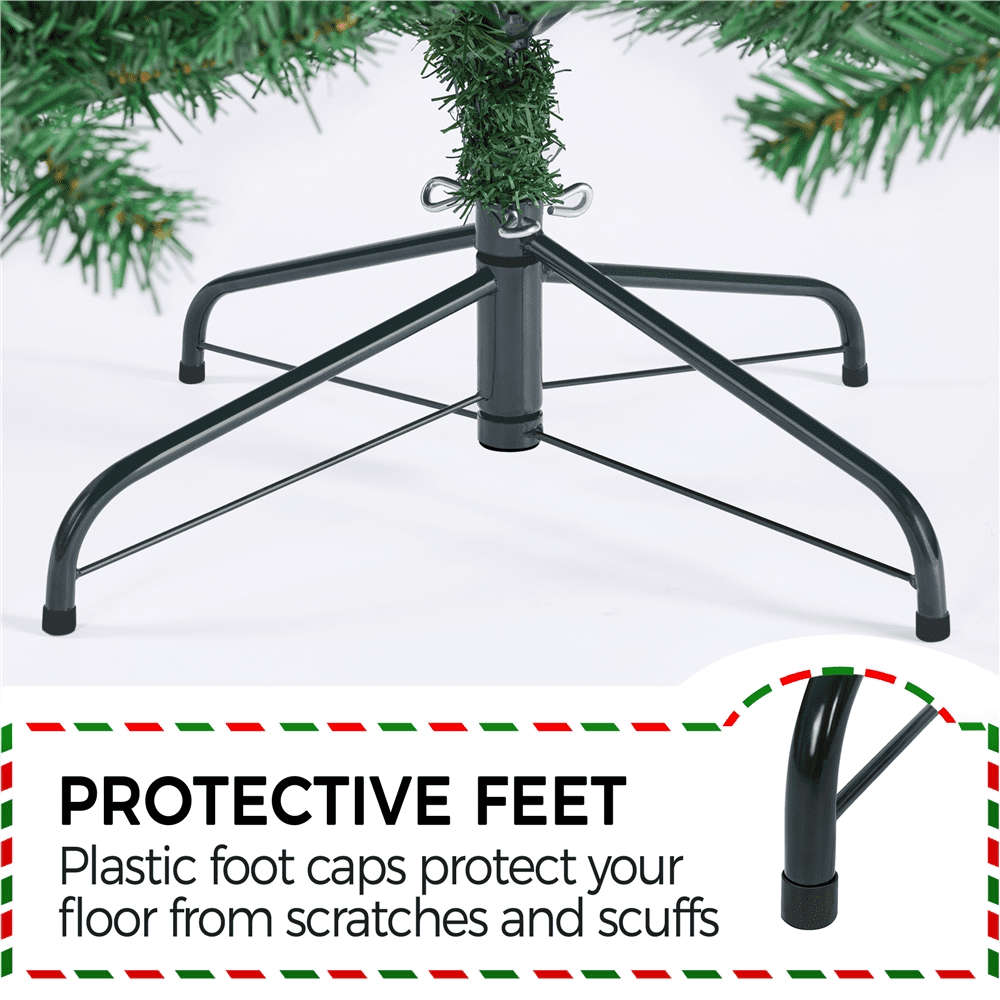 Renwick 9Ft Hinged Spruce Artificial Christmas Tree with Foldable Stand, Green