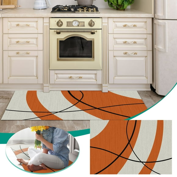 Up to 65% Off SMihono Household Kitchen Carpet With Fatigue Waterproof Slip Pad Durable And Comfortable Floor Household Carpet