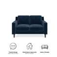 thumbnail image 4 of Pemberly Row Modern / Contemporary Loveseat 2 Seater Sofa in Blue Velvet, 4 of 11