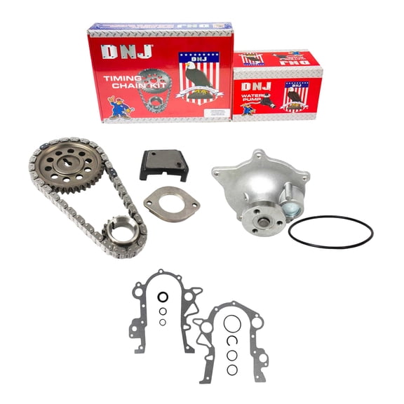 DNJ TK1136WP Timing Chain Kit with Water Pump Fits Cars & Trucks 90-00 Chrysler 3.3L V6 OHV 12V