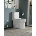 thumbnail image 3 of 1.1/1.6 GPF Elongated Comfort Height Floor Mounted One-Piece Toilet, CUPC Certified, WaterSense Cetified, Ceramic, White Color, Soft Close Seat, 3 of 11