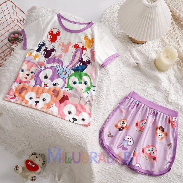 Conjunto de pijama de Pokémon para niños y niñas, ropa de dormir de algodón de manga corta con dibujos animados de Pikachu, jersey para el hogar, Verano qym unisex