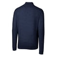 thumbnail image 3 of Men's Cutter & Buck Navy Frisco RoughRiders Lakemont Tri-Blend Quarter-Zip Pullover Sweater, 3 of 3