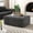 Gray, variant on Large Oversized Corduroy Ottoman Footrest for Sofa Large Rectangle Floor Bench Extra Seating Coffee Table for Living Room, No Assembly (Gray)