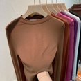 thumbnail image 2 of Camisa de manga larga de polar para mujer y de invierno con forro polar grueso y cuello medio alto, 2 of 6