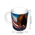 thumbnail image 2 of Yiaed Cartoon Bald Eagle USA Print Ceramics Coffee,Large Handle Design,Extra Large Tea and Coffee Cup for Office and Home Mugs, 2 of 6