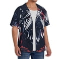 thumbnail image 2 of Goofa Bulldog with Forest Flag Printed Men's Casual Short-sleeved Shirt,Lightweight Breathable Button-down,Summer Casual men's top,Versatile Fashion shirt-Medium, 2 of 7