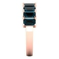 thumbnail image 4 of 2.61 ctw Wedding Band for Women - 18K Rose Gold Natural London Blue Topaz Stackable Eternity Ring, 4 of 6
