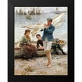 thumbnail image 2 of Tuke, Henry Scott 12x14 Black Modern Framed Museum Art Print Titled - Return From Fishing, 2 of 5