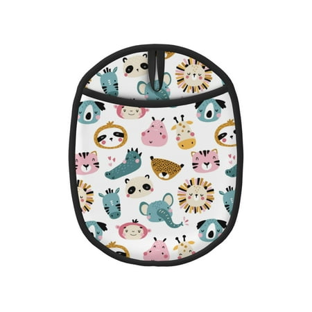 

Cartoon animals A Pot Holders for Kitchen - Heat Resistant Oven Mitts Hot Pads with Pocket Non Slip Silicone Pot Holders Cuteness Hanging Loop Potholders for Kitchen Baking