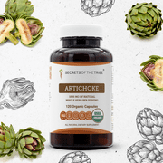 Secrets Of The Tribe Artichoke Organic Capsules Dietary Supplement, Natural Herbal Capsules for Liver Support, Certified Organic Artichoke (Cynara scolymus) Dried Leaf, 120 Capsules