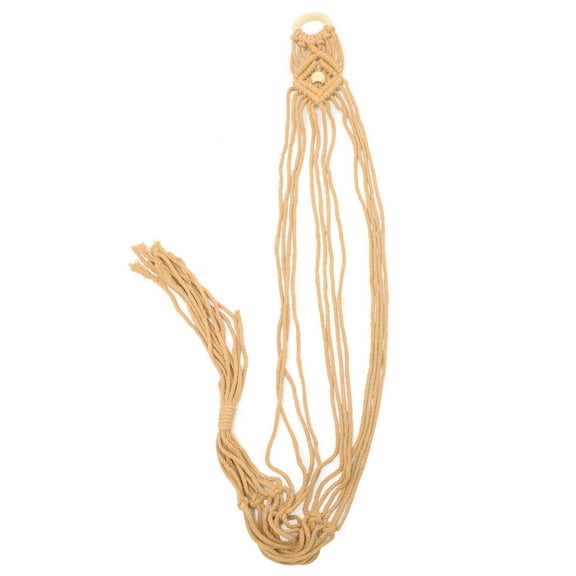 HONITANO Khaki Woven Macrame Guitar Hanger 1Pcs for Hallway Wall Mount Guitar Holder Minimalist