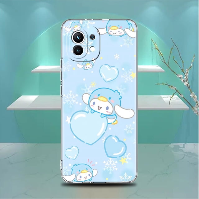 Funda transparente de Hello Kitty Cat para Xiaomi Mi Poco X3, NFC, M3 Pro, F3, F1, 11 Lite, 12, Note 10, 11T, 9T Fivean LED