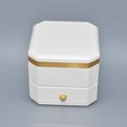thumbnail image 2 of Caja de Anillo de Joyas Inteprter Almacenamiento Blanco Estuche de Moda, 2 of 6