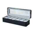 thumbnail image 4 of Caja de almacenamiento de relojes Fernando 6 ranuras decorativa con tapa transparente, 4 of 8