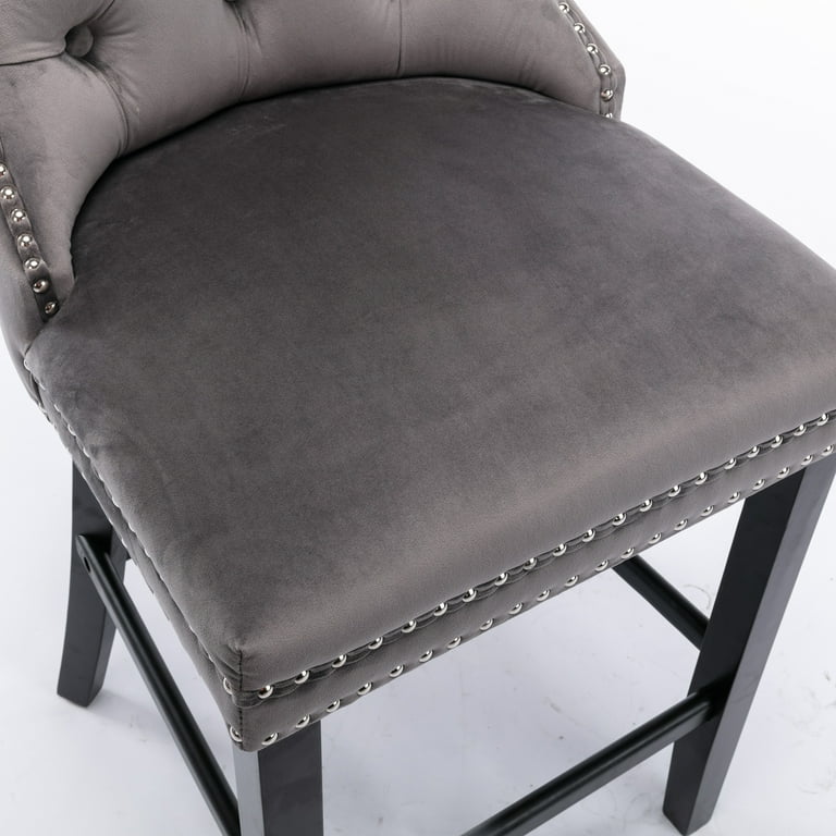 Grey studded bar stools sale