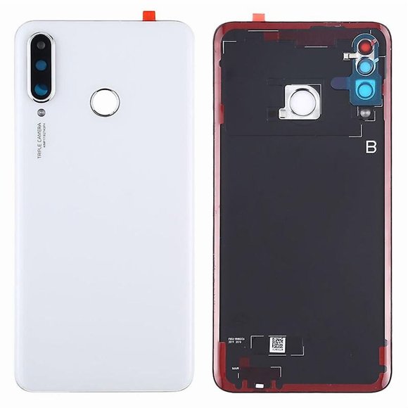 For Huawei P30 Lite (48MP) Battery Housing with Adhesive Sticker+Camera Lens Cover - Black