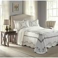 thumbnail image 1 of MODERN HEIRLOOM Heather Embroidered Bedspread - Lightweight Breathable All Seasons Bedding, Twin, Blue/White, 1 of 4