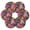 Vividly Colored Flowers, variant on 6 Pcs Drink Coasters with Holder 3.94in Woven Coasters for Drinks Vividly Colored Flowers Coaster Set for Protection Table