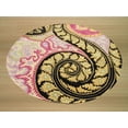 thumbnail image 2 of Hand-tufted Wool Black Contemporary Abstract Paisley Rug, 2 of 3
