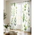 thumbnail image 5 of Sage Green Leaves Sheer Curtains 84 Inch Length 2 Panels Set for Living Room/Bedroom, Summer Botanical Farmhouse Leaf Watercolor Kitchen Curtains Grommet Curtains Window Treatments 52"x84"x2, 5 of 7
