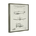 thumbnail image 3 of Stupell Industries Detailed Vintage Plane Patent Graphic Art Luster Gray Floating Framed Canvas Print Wall Art, Design by Karl Hronek, 3 of 6