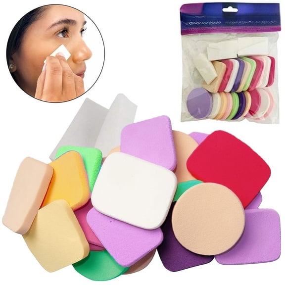 25 Assorted Soft Makeup Sponge Face Pads Cosmetic Foam Make Up Blend Foundation