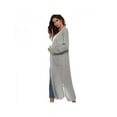 thumbnail image 3 of Finex Women Full Length Thick Maxi Cardigan Duster Long Sleeve Open Front Sweater Tops, 3 of 3