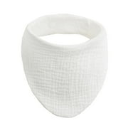 Baby Infants Feeding Bibs Soft Cotton Bandana Saliva Towel Toddler for Triangle Drool Scarf Newborn Burp Drop Shipping White