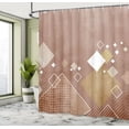 thumbnail image 4 of Ambesonne Abstract Shower Curtain, Geometric Composition Art, 69"Wx84"L, Pale Redwood, 4 of 4