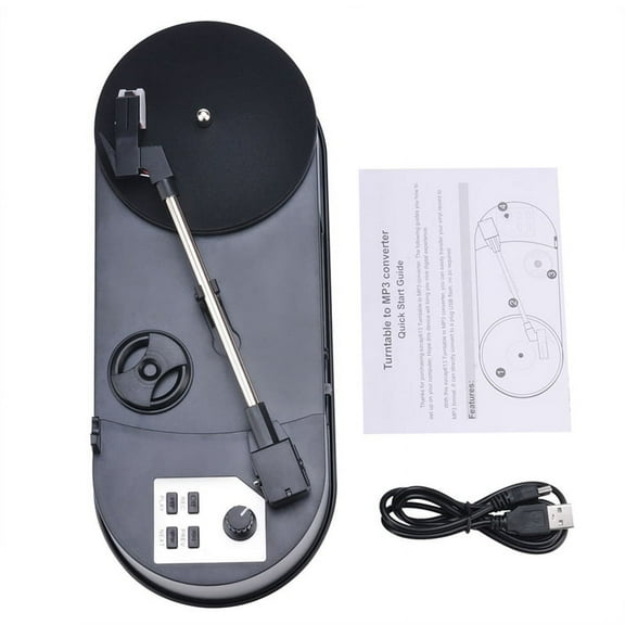 EZCAP613p 33/45RPM Turntable Vinyl Player Converter to Vinyl Music Disc Player Needle to TF Card/USB Turntable to MP3