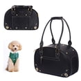 thumbnail image 4 of Transportín para mascotas PetsHome para perros y gatos, plegable, impermeable, de piel sintética, 4 of 8