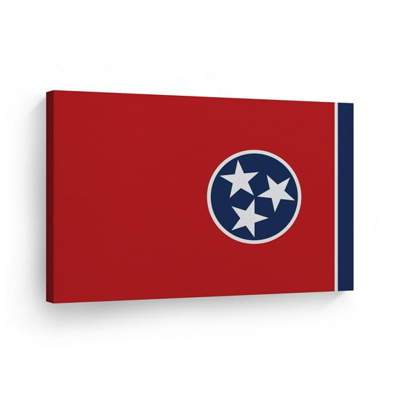 Smile Art Design Tennessee State Flag CANVAS PRINT State Capital of USA Flag Canvas Wall Art US State Flag Wall Art Home Decoration Living Room Dorm Office Decor Ready to Hang Made in USA 30x40