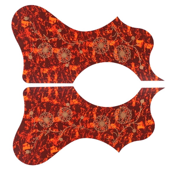 1pc 41 "Guitarra Acústica Pick Guard Flower Anti-scratch Parts Mano Izquierda - marrón CUTICAT Placa decorativa antiarañazos