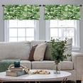 thumbnail image 4 of LALILO Kitchen Curtain Valance Tropical With Exotic Palm Rod Pocket Window Curtain 52"x 18" Set of 2, 4 of 5