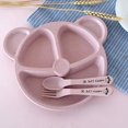 thumbnail image 1 of Baby Suction Bowl, Children Compartment Divided Plate Dish Bowl Silicone Suction Plate, 1 of 4