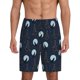 thumbnail image 1 of Balery Night Forest Wolf Pantalones cortos de pijama de punto de algodón para hombre con cinturilla y bolsillos-4X-Large, 1 of 6