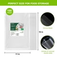 thumbnail image 2 of SJPACK 11" X 16" Food Sealer Bags, Vacuum Seal Meal Prep, Freeze Dried Food, Herbs, and More - BPA-Free, Pack of 100, 2 of 8