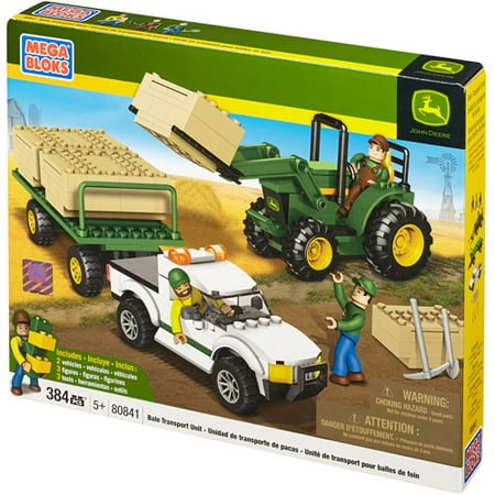 Mega Bloks Hometown John Deere Bale Transport Unit Building Set