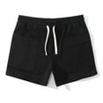thumbnail image 6 of Bzhegqhd Men's Three-point Cotton Casual Athletic Shorts, Solid Color Mid-Rise Drawstring Waist with Pockets, Quick-Dry Gym Running Summer Shorts, 6 of 6