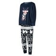 thumbnail image 4 of Family Matching Pajamas Christmas Elk Print Long Sleeve Tops and Stretch Casual Pants Sleepwear, 4 of 10