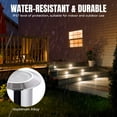 thumbnail image 4 of Yescom 10-Pack 7000K Cool White IP67 Outdoor LED Deck Lights, 12V Low Voltage Landscape Lighting with Transformer, In-Ground Step Lights, 4 of 7