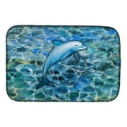 Carolines Treasures BB5356DDM Dolphin Dish Drying Mat 14 x 21" multicolor